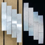 4 White 2"x12"  Corner Decal Strips Oralite V52 - Reflective Pro