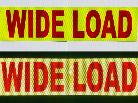 "WIDE LOAD" 6"x24" Reflective Word Panel - Reflective Pro