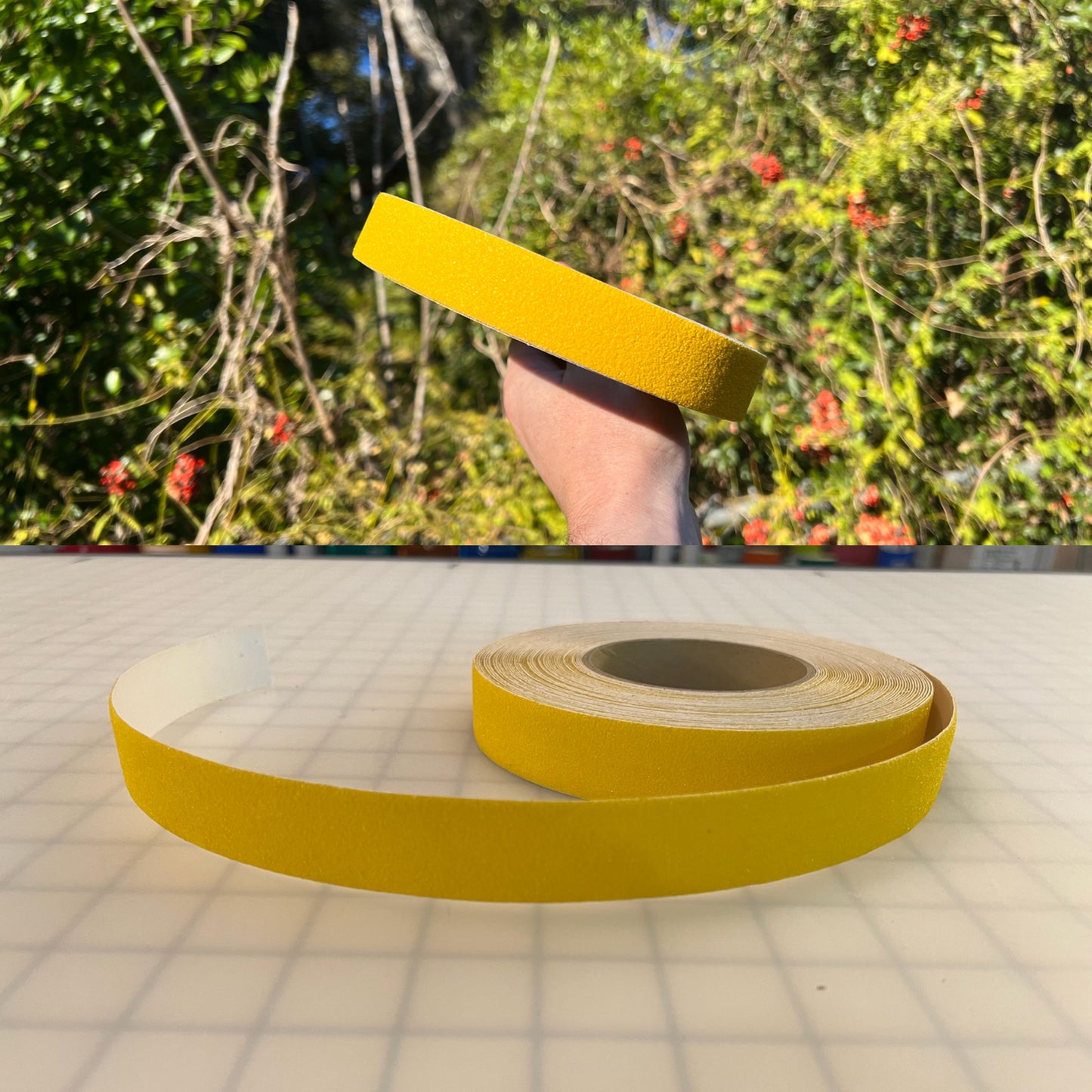 1" Anti-Slip Tread Tape Solid Yellow Gator Grip 60 Grit OSHA - Reflective Pro